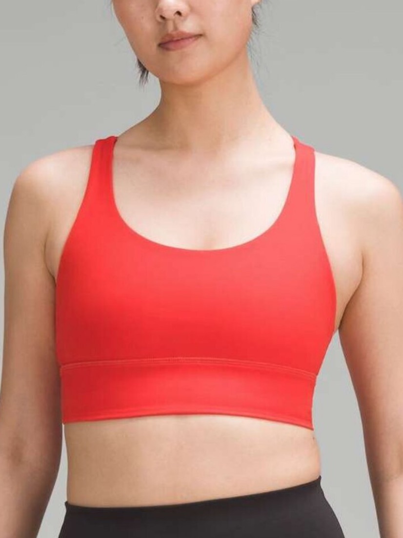 Lululemon Energy Longline Bra *Medium Support, B-D Cups - Hot Heat Size 2 Red